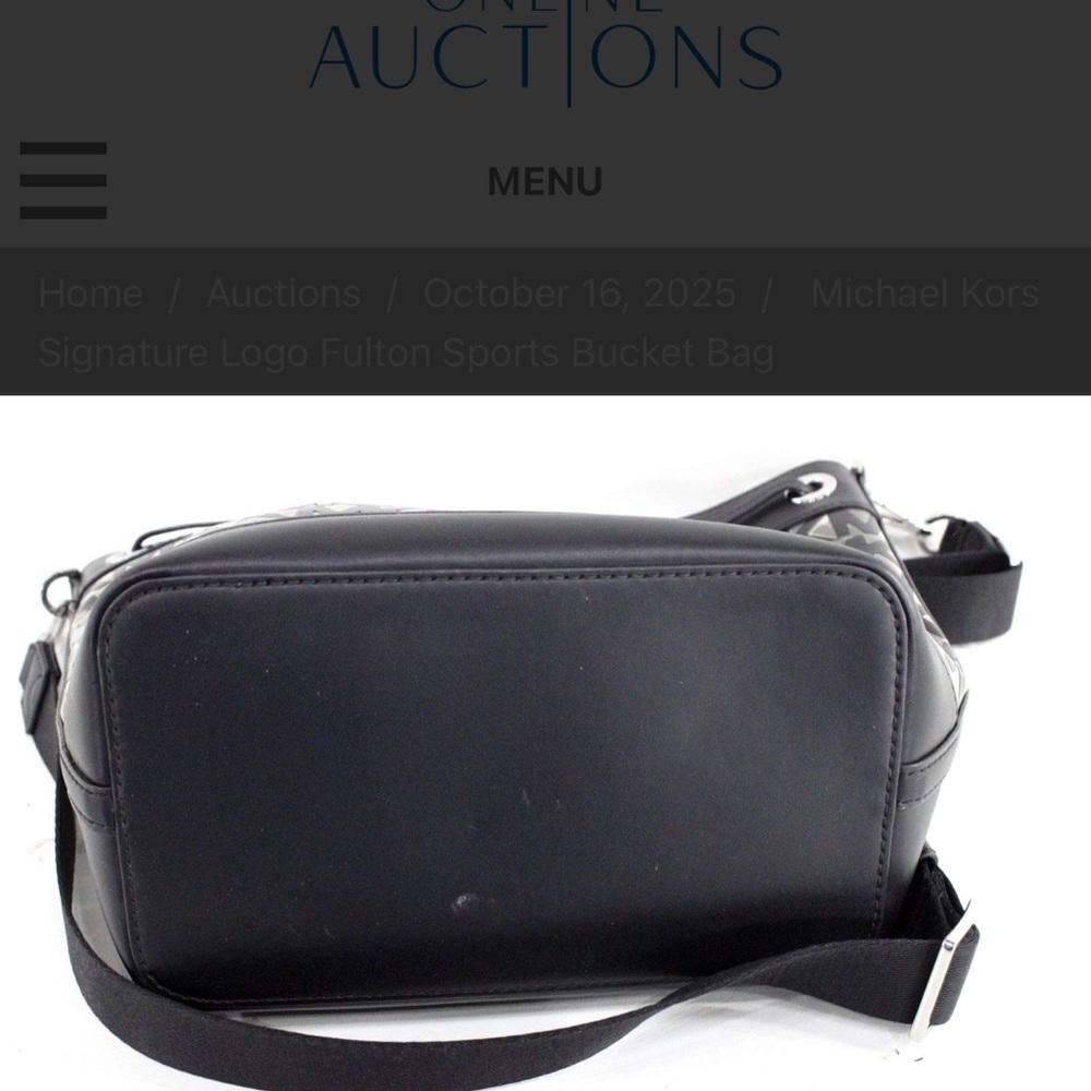 Michael Kors Black and Gray Logo Crossbody Bag - Picture 5 of 9